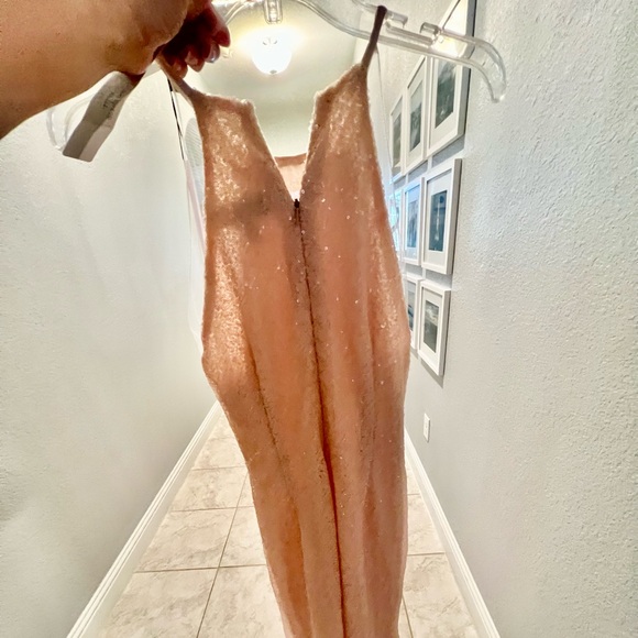 NWT Boutique Long Sequin Pink Bridesmaid or Formal Dress - Picture 2 of 3